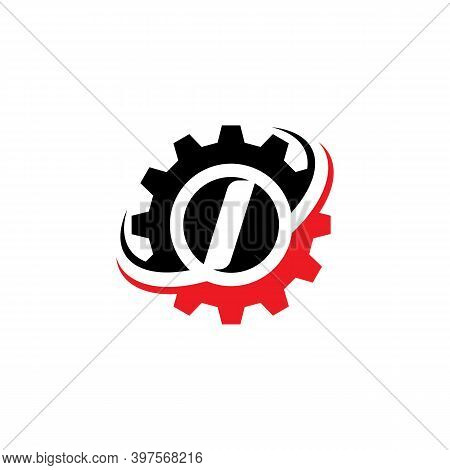 Letter I Gear Logo Design Template Machinery, Technology