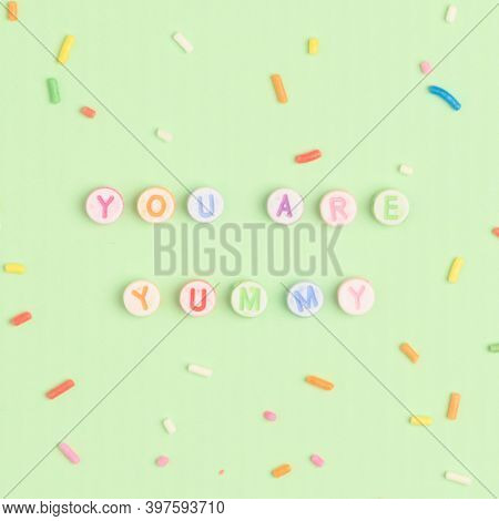 You are yummy message beads alphabet