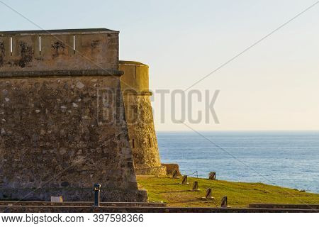 Coastal Fortification, Castle Near The Town Of Los Banos De Guardias Viejas, Almer