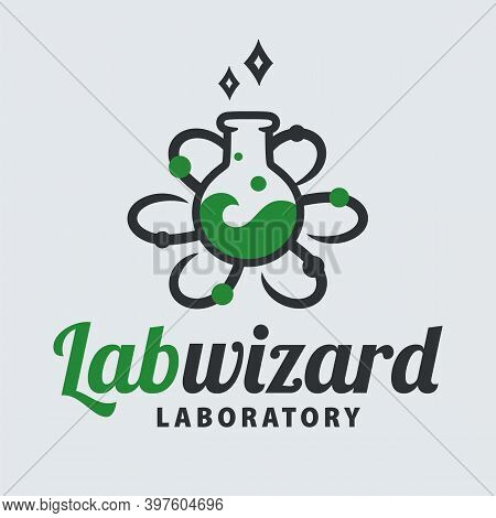 Scient Medical Test Tube Logo. Chemistry Element