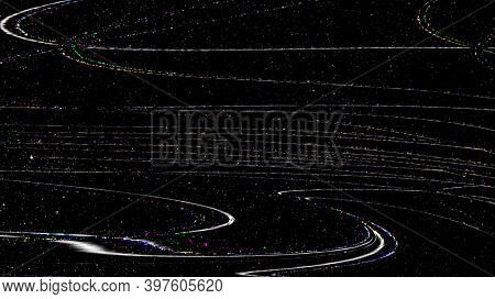 White glitch wave effect on a black background 