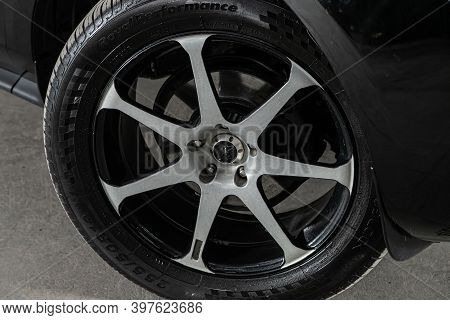 Novosibirsk, Russia - November 26, 2020: Mazda Cx7, Close Up Of Car Wheel On A Car