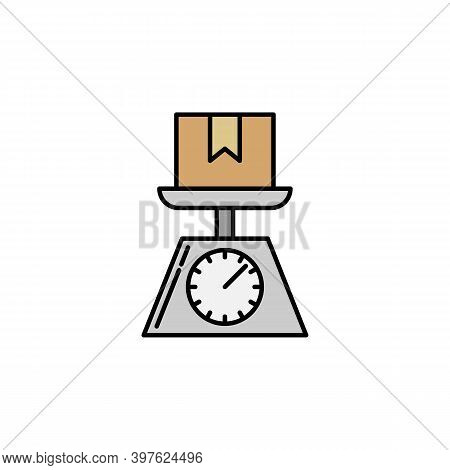Weighing Parcel Scales. Signs And Symbols Can Be Used For Web, Logo, Mobile App, Ui, Ux