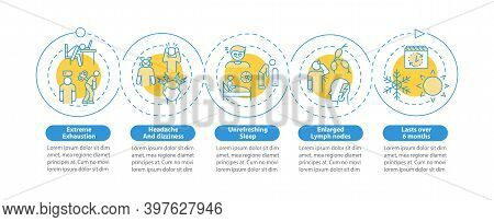 Me Signs Vector Infographic Template. Dizziness, Enlarged Lymph Nodes Presentation Design Elements. 