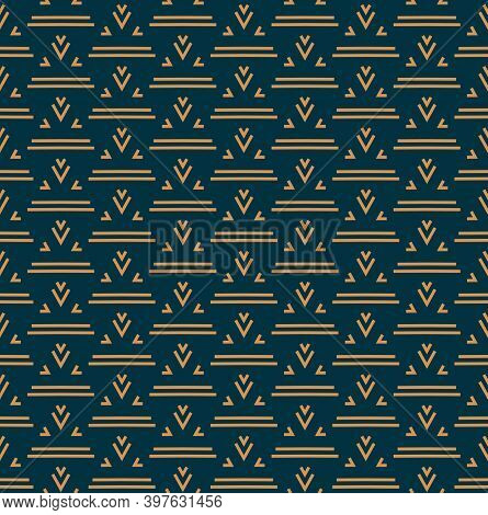 Vector Seamless Pattern. Modern Stylish Abstract Texture. Repeating Geometric Tiles From Striped Ele