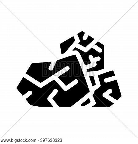 Throwing Stones Glyph Icon Vector Illustration Black
