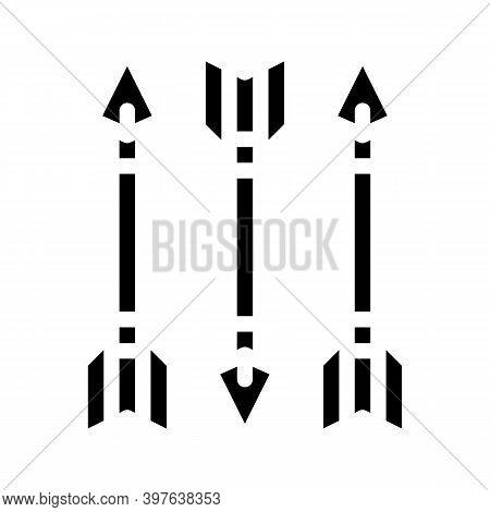 Arrows Bolts Glyph Icon Vector Illustration Black
