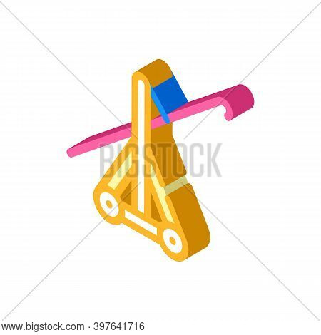 Hook Destroyer Isometric Icon Vector Illustration Color