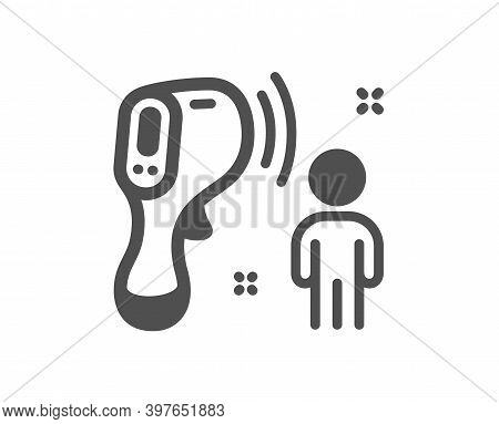 Electronic Thermometer Icon. Temperature Scanner Sign. Fever Measuring Symbol. Quality Design Elemen
