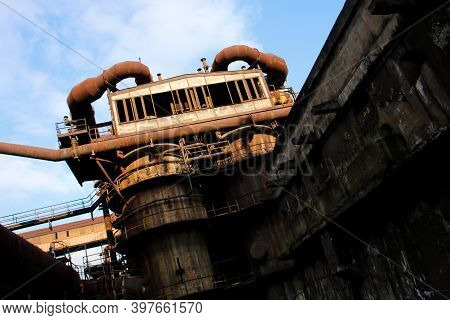 A View From The Rusty, Abandoned Steel City In Vítkovice In Czech Republic The Area Is Used As An In