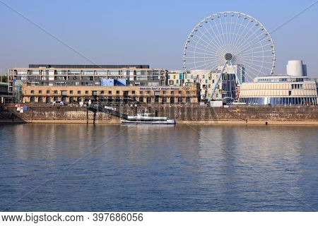 Cologne, Germany - September 21, 2020: Tourist Attractions In Cologne City, Germany. Former Harbor A