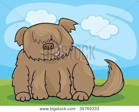 Cane da pastore cane Shaggy fumetto illustrazione