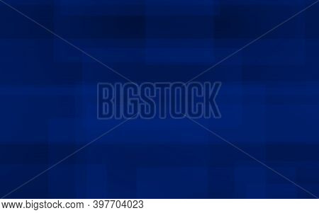 Dark Blue Background. Blue Backdrop With Transparent Suares. 3d Illustration