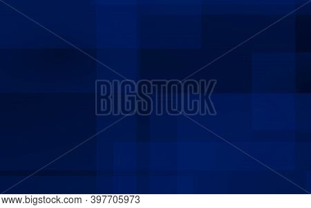 Dark Blue Background. Blue Backdrop With Transparent Suares. 3d Illustration