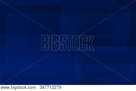 Dark Blue Background. Blue Backdrop With Transparent Suares. 3d Illustration