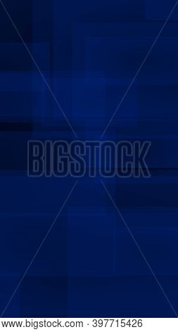 Dark Blue Background. Blue Backdrop With Transparent Suares. Vertical Orientation. 3d Illustration