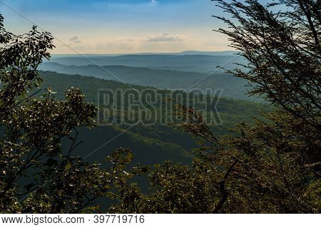 View Of Mt. Minsi From The Top Of Mount Tammany Near The Delaware Water Gap