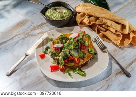 Mexican Sirloin Tip Steak Carne Asada Mulitas Quesadillas With Creme Fraiche Poblano Pepper Verde Sa