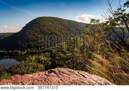 View Of Mt. Minsi From The Top Of Mount Tammany Near The Delaware Water Gap