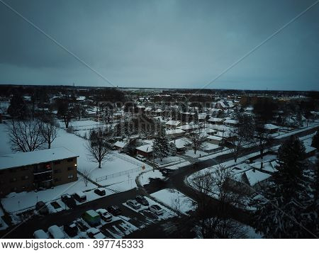 City Of London Ontario After A Snow Fall
