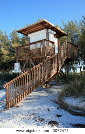 Stazione di bagnino sulla spiaggia