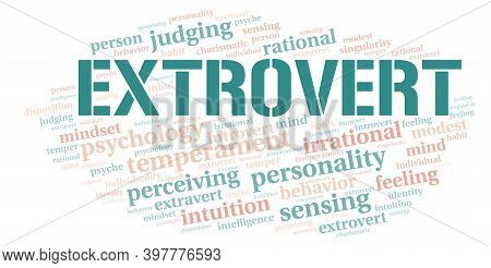 Extrovert Typography Word Cloud Create With Text Only.