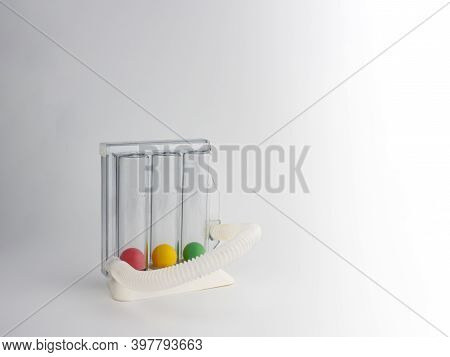Lung Testing And Management Equipment On A White Background