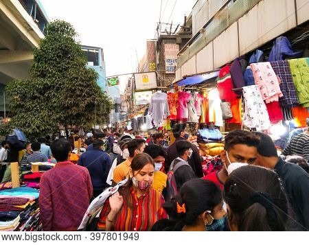 Utter Pardesh , India - Market , A Picture Of Market In Noida Sec- 18 30 November 2020