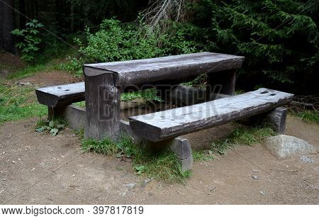 In The Mountains Where There Is Plenty Of Wood, Its Use On Bench Railings And Other Things Is A Nece