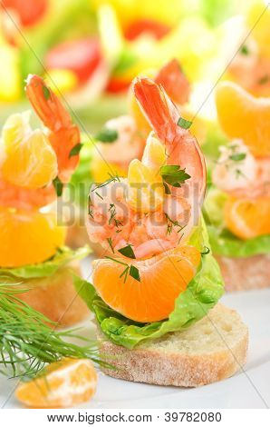 Pinchos de langostinos