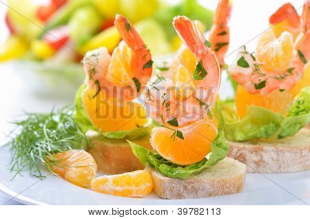Spiedini di scampi
