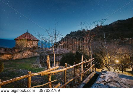 Mtskheta, Georgia. Shio-mgvime Monastery. Church Of Holy Virgin Or Theotokos In Medieval Monastic Sh