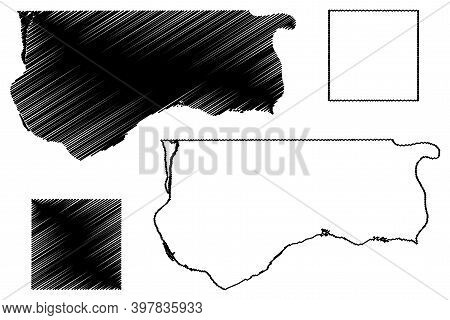 Thayer And Sarpy County, Nebraska (u.s. County, United States Of America, Usa, U.s., Us) Map Vector 