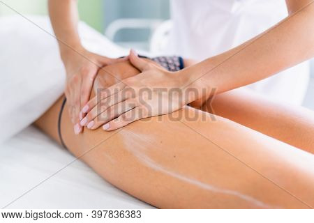 Legs And Buttocks Massage To Reduce Cellulite And Phlebeurysm And Preserve An Healthy Look. Skin And