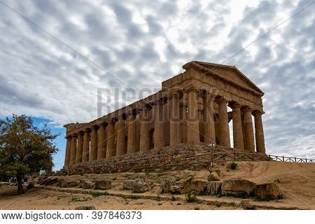 Valley Of The Temples At Agrigento Sicily, Italy Europe