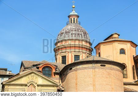 Reggio Emilia, Italy - Circa September 2018. Beautiful Architecture Of Reggio Emilia City Center.