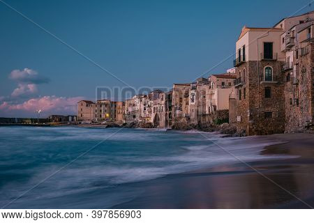 Cefalu, Medieval Village Of Sicily Island, Province Of Palermo, Italy. Europe
