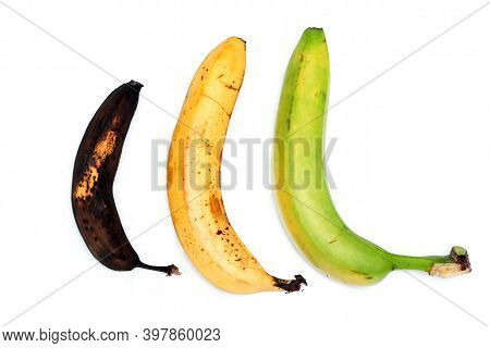 A Picture Of Three Ordinary Bananas, Without Modifications..as You Know From The Shop. The Picture S