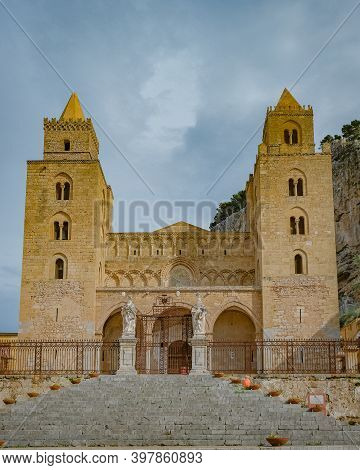 Cefalu, Medieval Village Of Sicily Island, Province Of Palermo, Italy. Europe