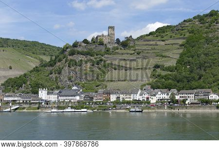 Gutenfels Castle At The Rhine Gorge Near Kaub In Rhineland-palatinate, Germany