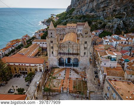 Cefalu, Medieval Village Of Sicily Island, Province Of Palermo, Italy. Europe