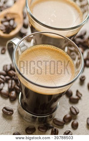 Feijão e café expresso