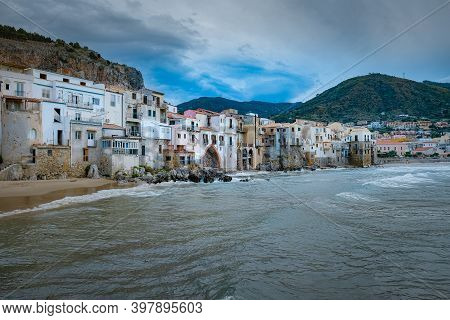 Cefalu, Medieval Village Of Sicily Island, Province Of Palermo, Italy. Europe