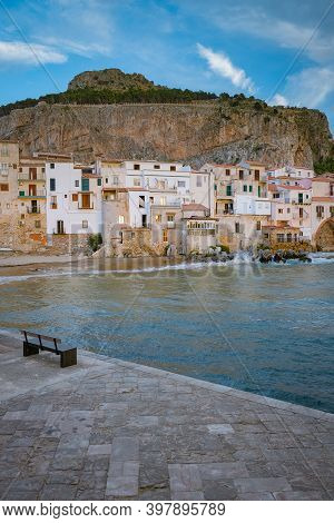 Cefalu, Medieval Village Of Sicily Island, Province Of Palermo, Italy. Europe