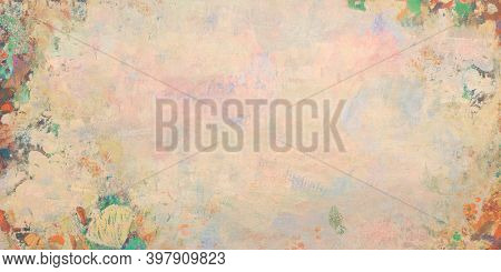 Cream floral wall textured background