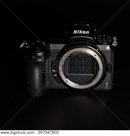 Dolyna City, Ukraine September 17, 2020: Z6 Camera, Close Up Of Camera Details, Matrix.