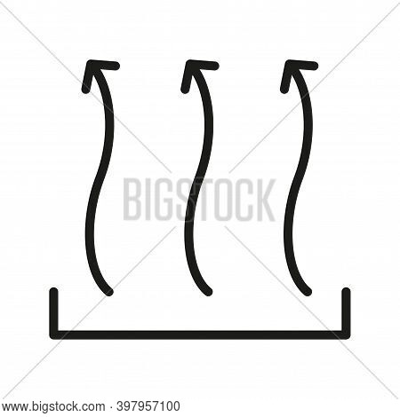 Heat Icon Three Arrow Up Isolated Vector Symbol