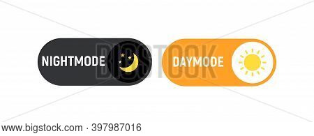 Day Night Mode Switch Ui Button. Light Dark Mode Slider Theme