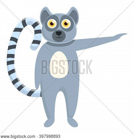 Lemur Forest Icon. Cartoon Of Lemur Forest Vector Icon For Web Design Isolated On White Background