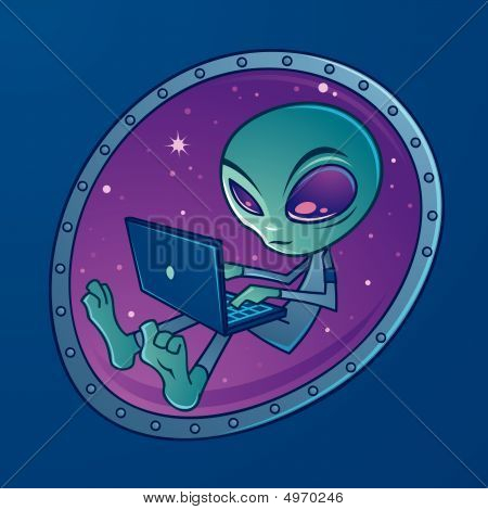 Vreemdeling met laptop